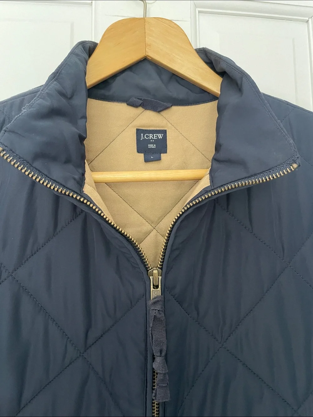 J. Crew Quilted Navy Vest